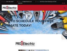 Tablet Screenshot of pro1electric.com